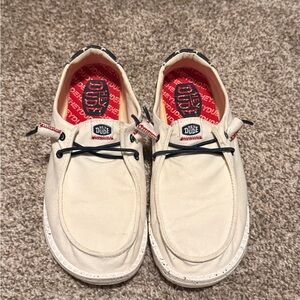 Hey Dude Women's Beige Slip-On Loafers